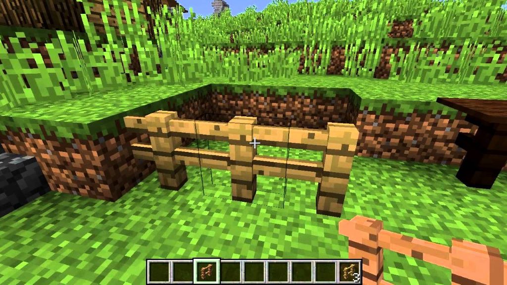 Make a Brick Fence in Minecraft