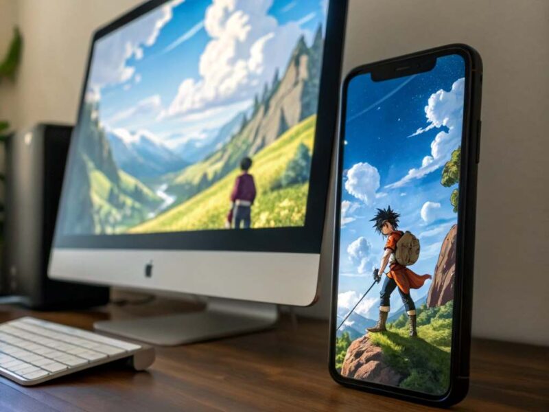 HD anime wallpaper sizes for phone vs desktop